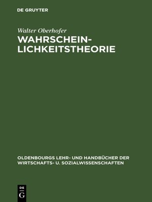 cover image of Wahrscheinlichkeitstheorie